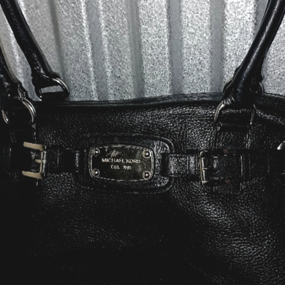 Michael Kors large purse black on black lightly used